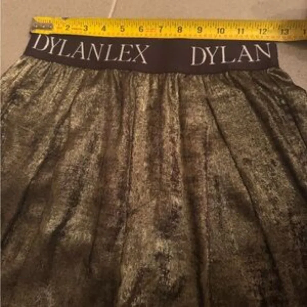 Dylanlex Pants Metallic Gold Wide Leg Cozy Pant XS - Picture 10 of 14